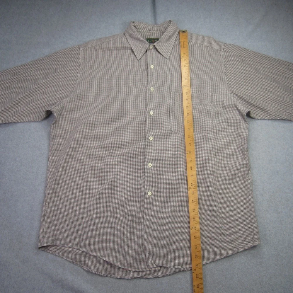 J Crew Shirt Mens Large Green‎ Red Houndstooth Long Sleeve Button Up Pocket